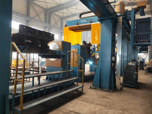 中部槽齒軌座、立板、彎板焊接機器人工作站