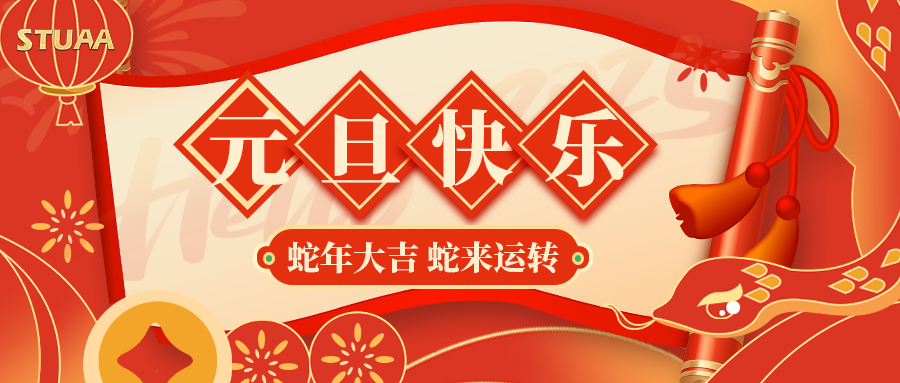 斯圖祝您元旦快樂，2025蛇年大吉